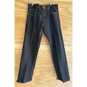 Urban Label Jeans Mens 36x31 Blue Denim Dark Wash Embroidered Straight 36W 31L